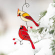 Custom Stained glass cardinal suncatcher