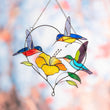 Stained glass hummingbird suncatcher