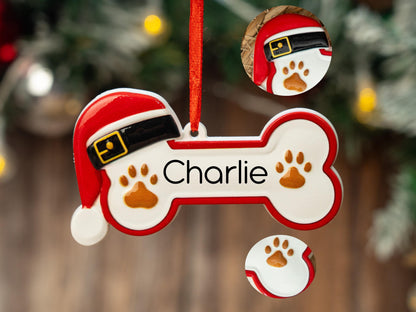 Personalized Pet Bone Xmas Decoration