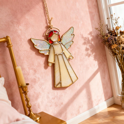 Handmade Stained Glass Angel Suncatcher