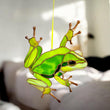 Frog stained resin window hangings