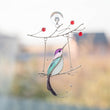 Hummingbird stained glass bird suncatcher