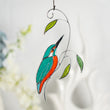 Custom stained glass window bird suncatcher