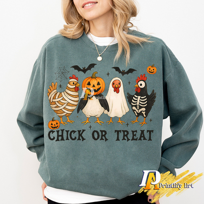 Chick Or Treat Funny Spooky Chicken Kids Design