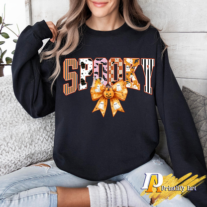 Coquette Halloween Shirt png, Retro Spooky Fall Pumpkin Design