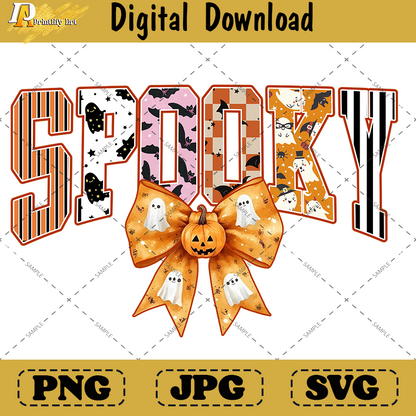 Coquette Halloween Shirt png, Retro Spooky Fall Pumpkin Design