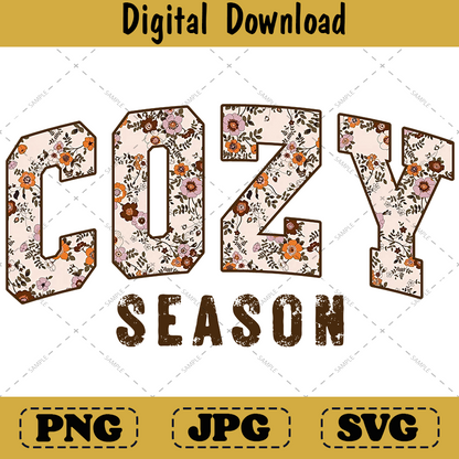 Cozy Fall Season Png, Retro Halloween Sublimation Design