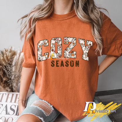 Cozy Fall Season Png, Retro Halloween Sublimation Design