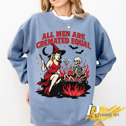 Cremated Men Feminist Halloween Png, Funny Retro Spooky Shirt Design