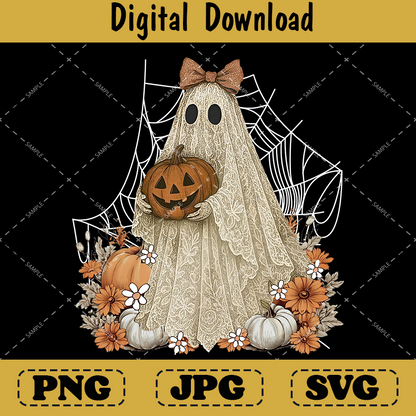 Cute Lace Ghost png, Boo In Boojee Halloween Shirt Sublimation