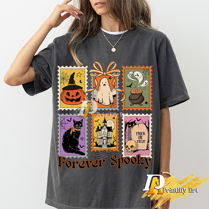 Retro Halloween Cat Ghost png, Girly Spooky Season Sublimation