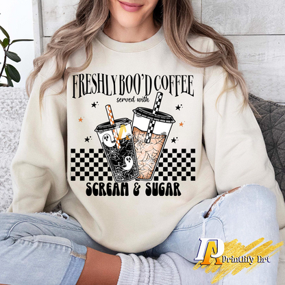 Freshly Boo’d Coffee Funny Trendy Shirt Design