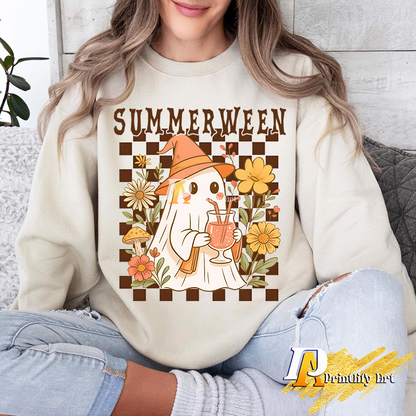 Summer Halloween Ghost Png, Funny Retro Summer Shirt Design