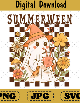 Summer Halloween Ghost Png, Funny Retro Summer Shirt Design