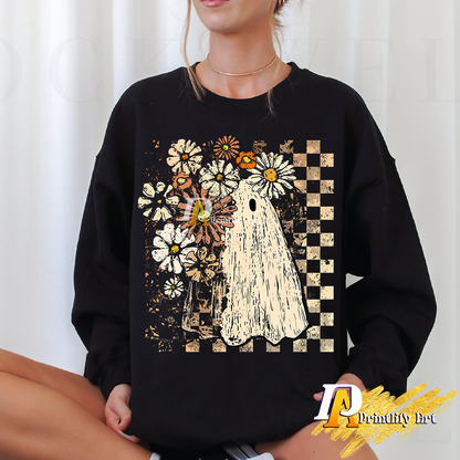 Girly Boho Pumpkin Ghost Spooky Fall Design