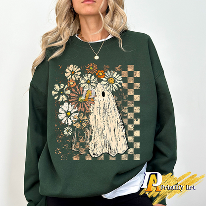 Girly Boho Pumpkin Ghost Spooky Fall Design