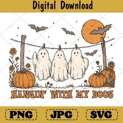 Funny Hanging Ghosts Hangin’ With My Boos' Design