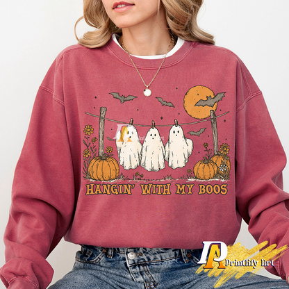 Funny Hanging Ghosts Hangin’ With My Boos' Design