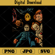 Retro Halloween Characters Png, Horror Movie Sublimation 2025