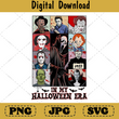 Vintage In My Halloween Era Horror Movie Characters png Design
