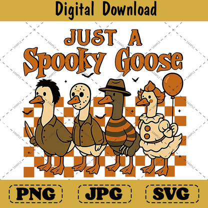 Spooky Goose png, Funny Halloween Goose Costume Sublimation