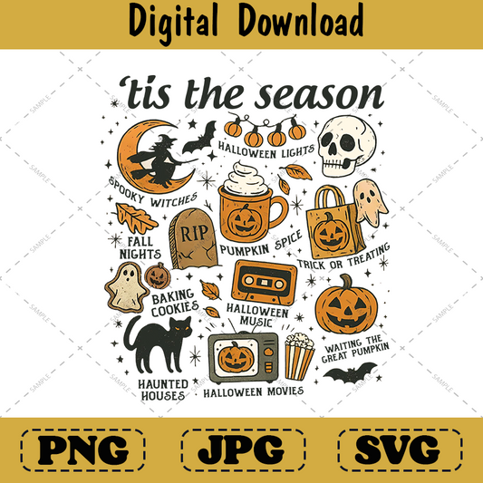 Retro Halloween Shirt Png, Ghost Boho Spooky Autumn Vibes Design