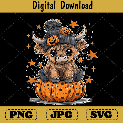 Retro Highland Cow png, Moo I Mean Boo Funny Shirt Design