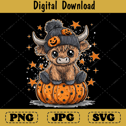 Retro Highland Cow png, Moo I Mean Boo Funny Shirt Design