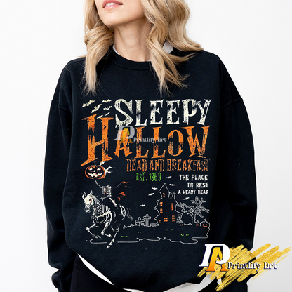 Vintage Sleepy Hollow Skeleton Pumpkin Design