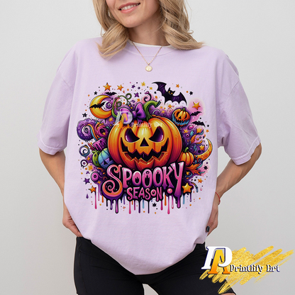 Spooky Season png, Retro Halloween Witchy Bats Sublimation