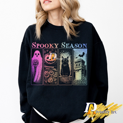 Vintage Halloween Horror Night png, Trendy Spooky Season Shirt