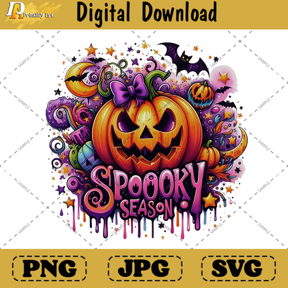 Spooky Season png, Retro Halloween Witchy Bats Sublimation