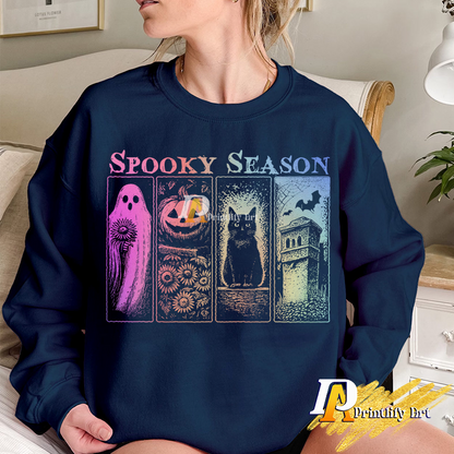 Vintage Halloween Horror Night png, Trendy Spooky Season Shirt