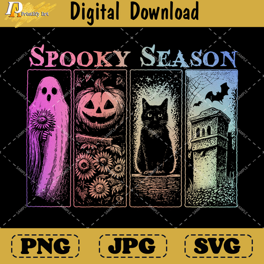 Vintage Halloween Horror Night png, Trendy Spooky Season Shirt