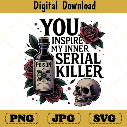 Serial Killer Dark Humor Gothic Horror Design