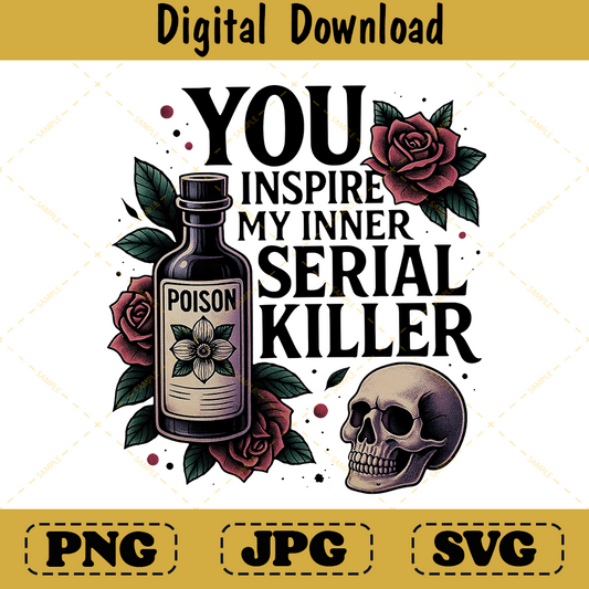 Serial Killer Dark Humor Gothic Horror Design