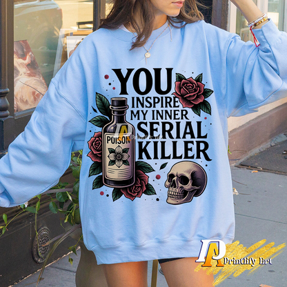 Serial Killer Dark Humor Gothic Horror Design