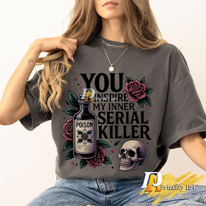Serial Killer Dark Humor Gothic Horror Design