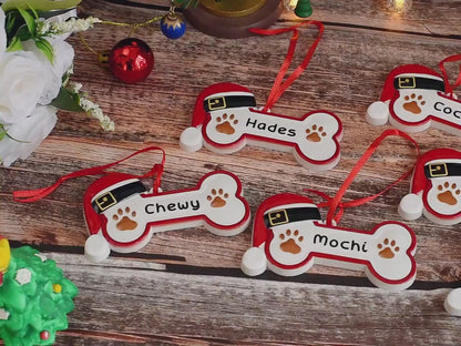 Personalized Pet Bone Xmas Decoration