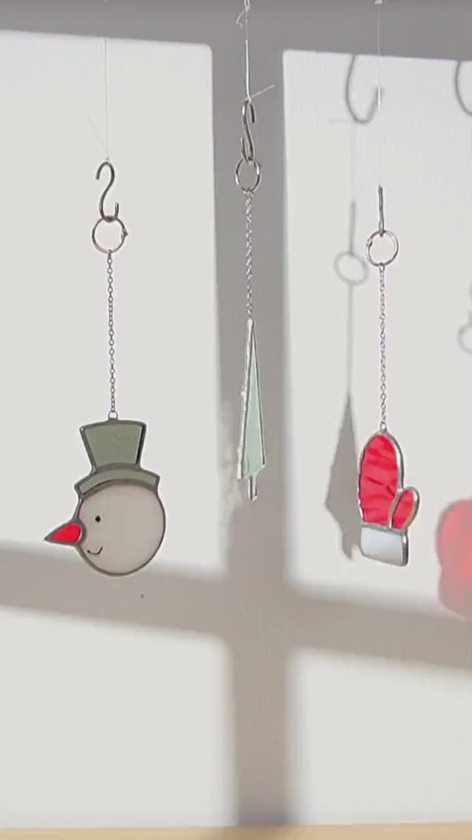 Stained glass Christmas ornaments