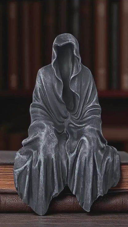 Spooky Faceless Cloak Figurine for Halloween